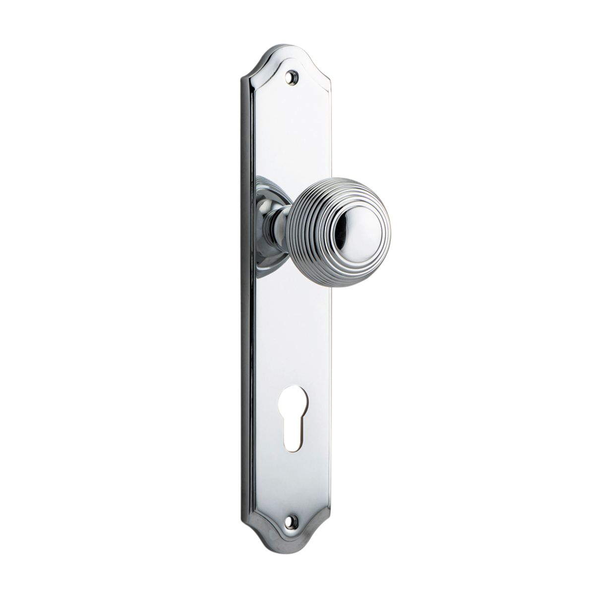 11830E85 - Guildford Knob - Shouldered Backplate - Polished Chrome - Entrance