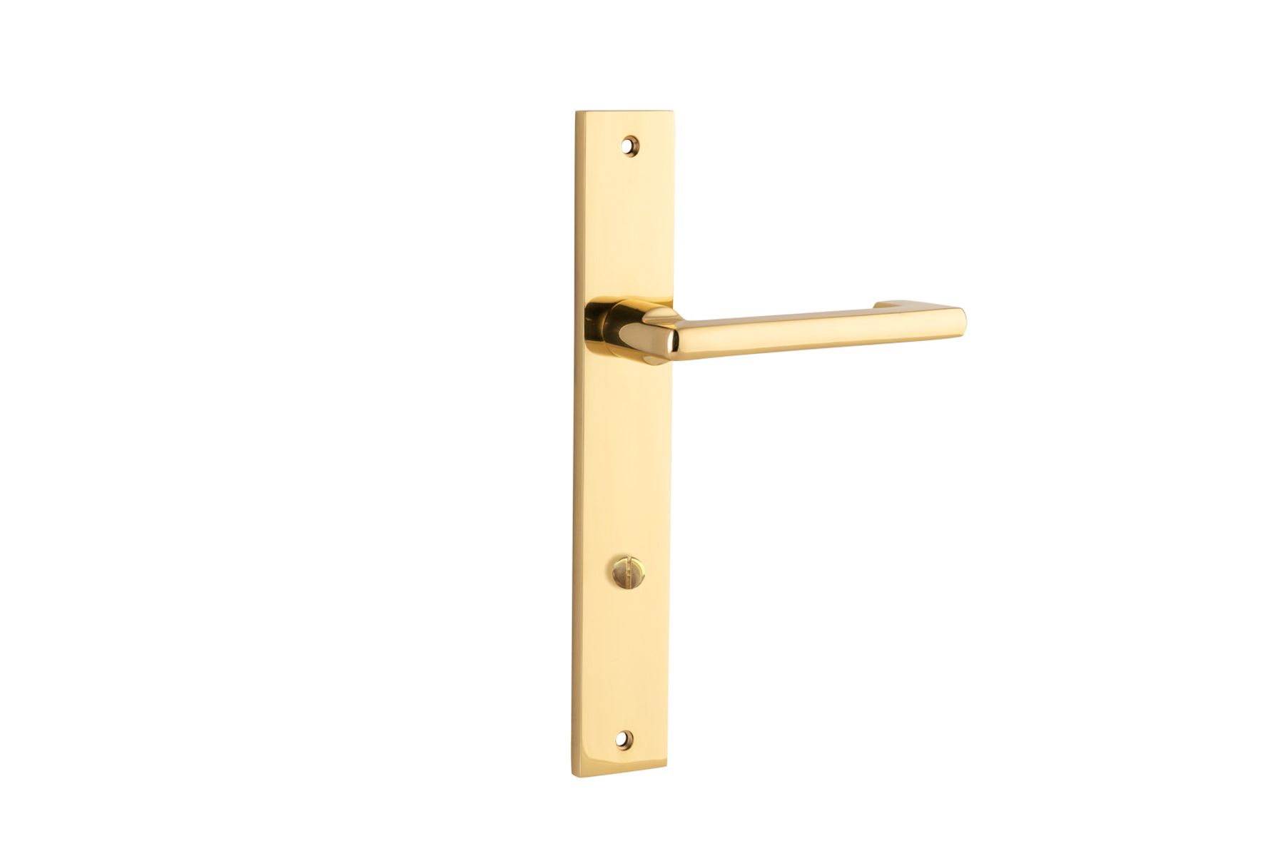 10348P85 - Baltimore Return Lever - Rectangular Backplate - Polished Brass - Privacy