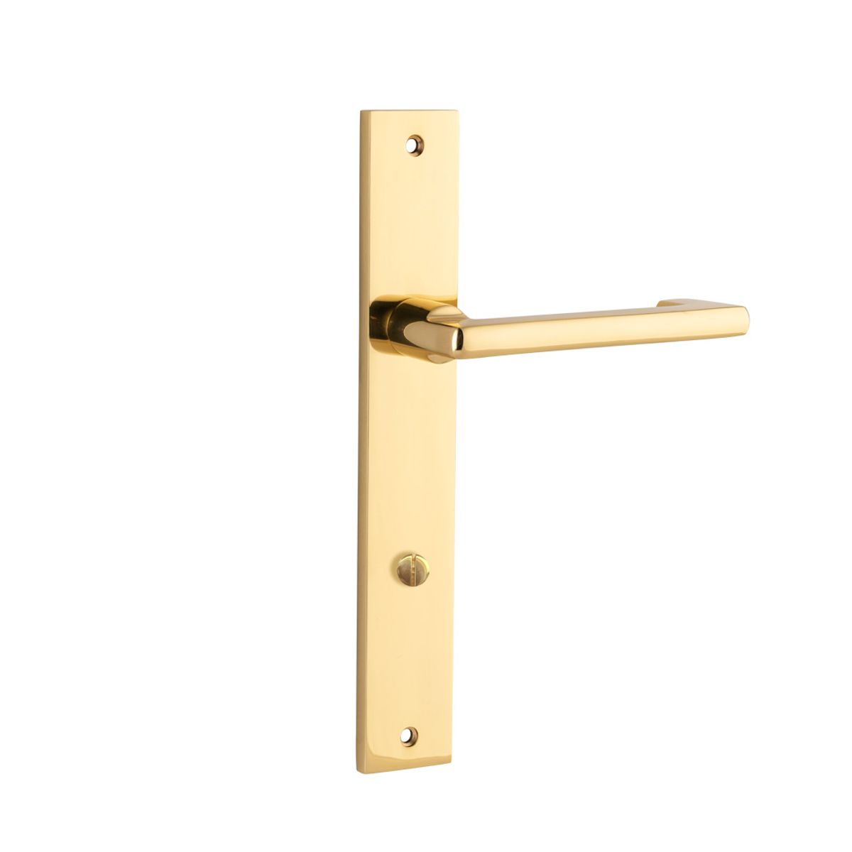 10348P85 - Baltimore Return Lever - Rectangular Backplate - Polished Brass - Privacy