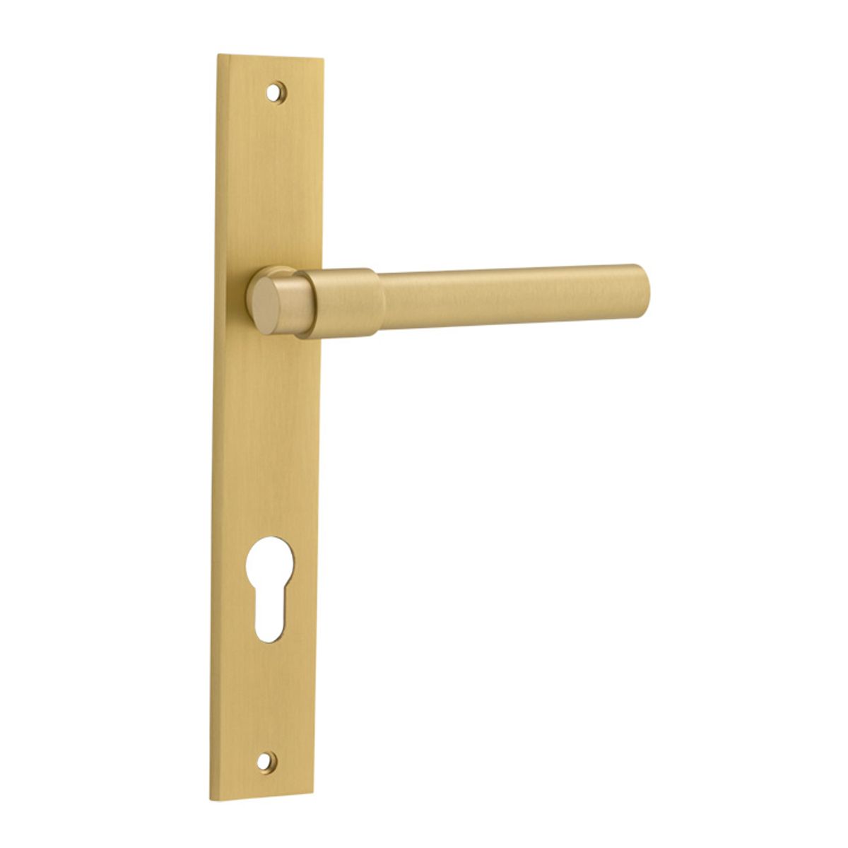 16396E85 - Helsinki Lever - Rectangular Backplate - Brushed Gold PVD - Entrance