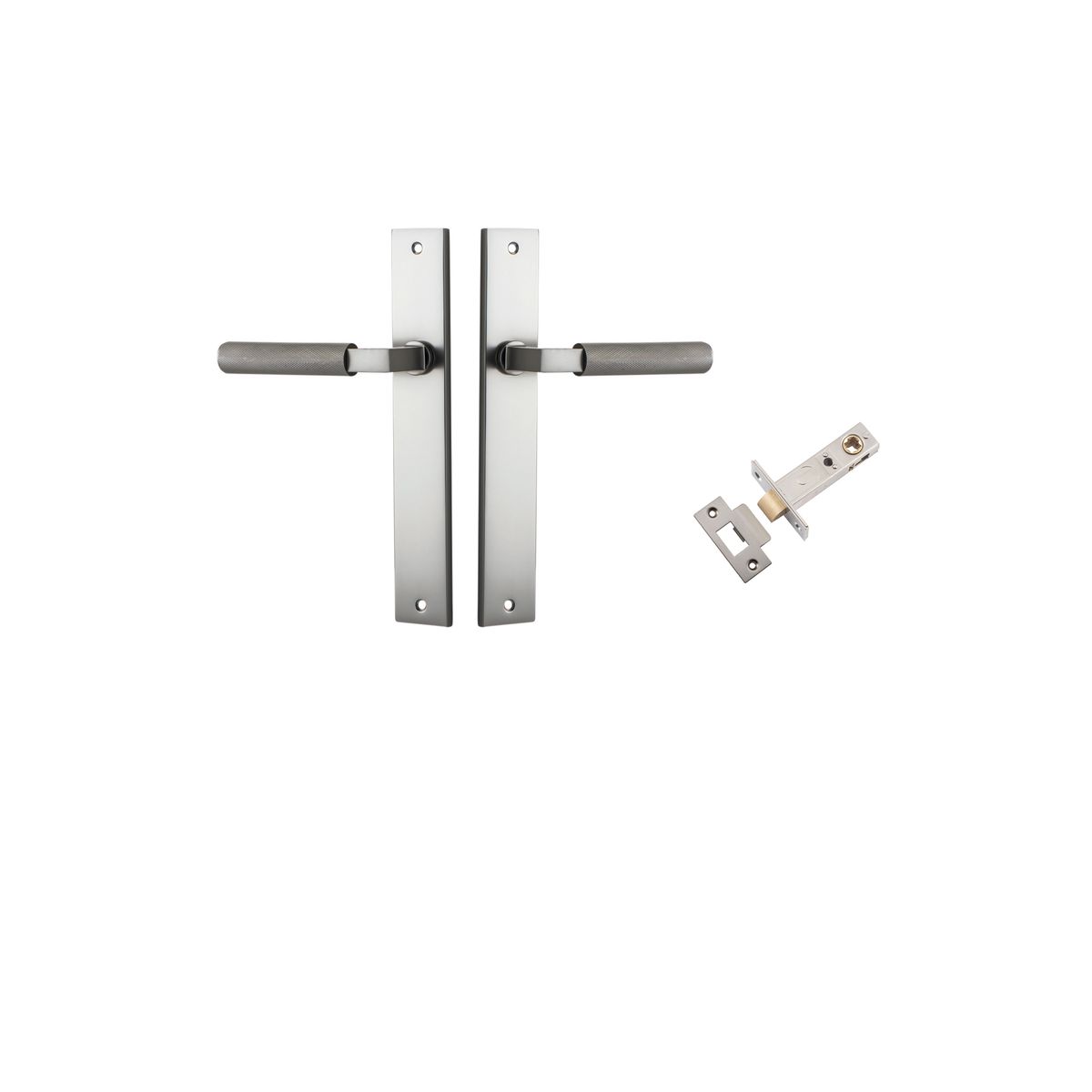 14752KPASS60 - Brunswick Lever - Rectangular Backplate Passage Kit - Satin Nickel - Passage