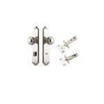 14330KPRIV60 - Guildford Knob - Shouldered Backplate Privacy Kit with Privacy Turn - Polished Nickel - Privacy