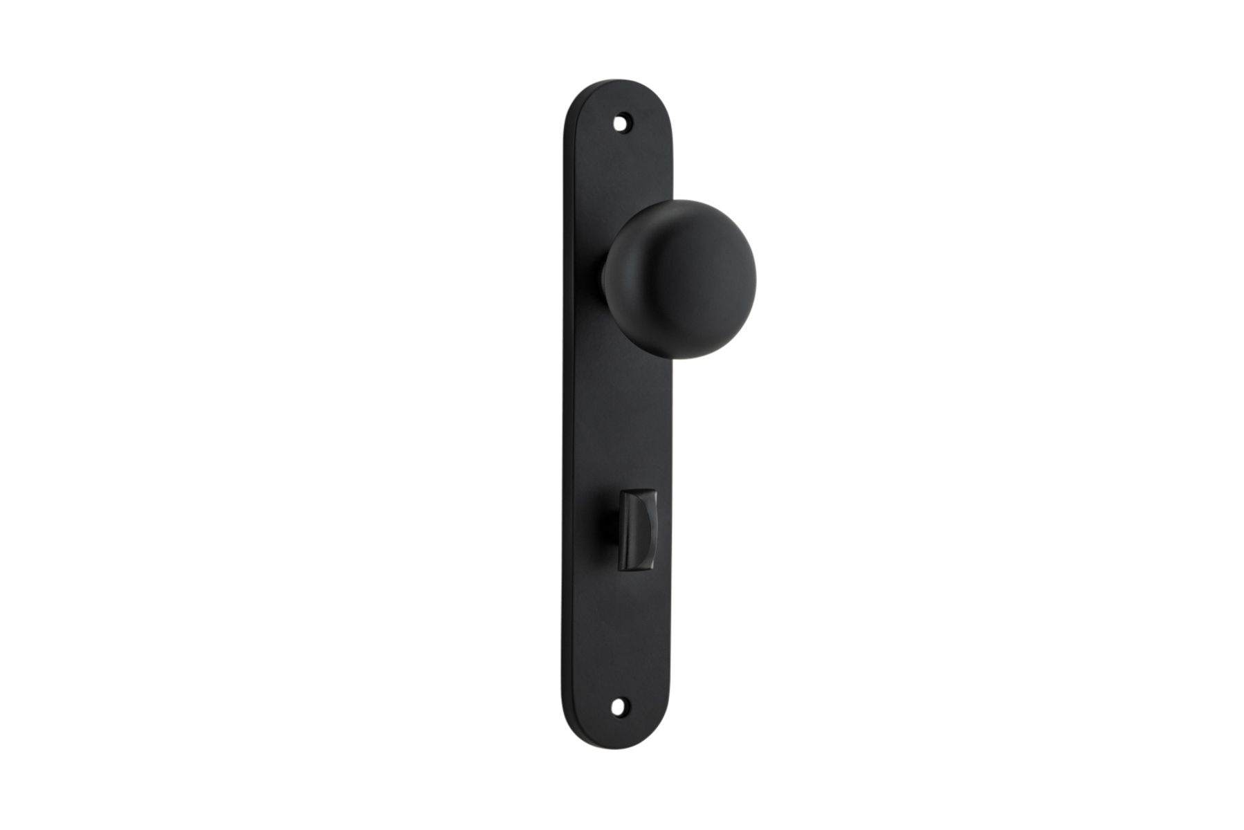 12834P85 - Cambridge Knob - Oval Backplate - Matt Black - Privacy