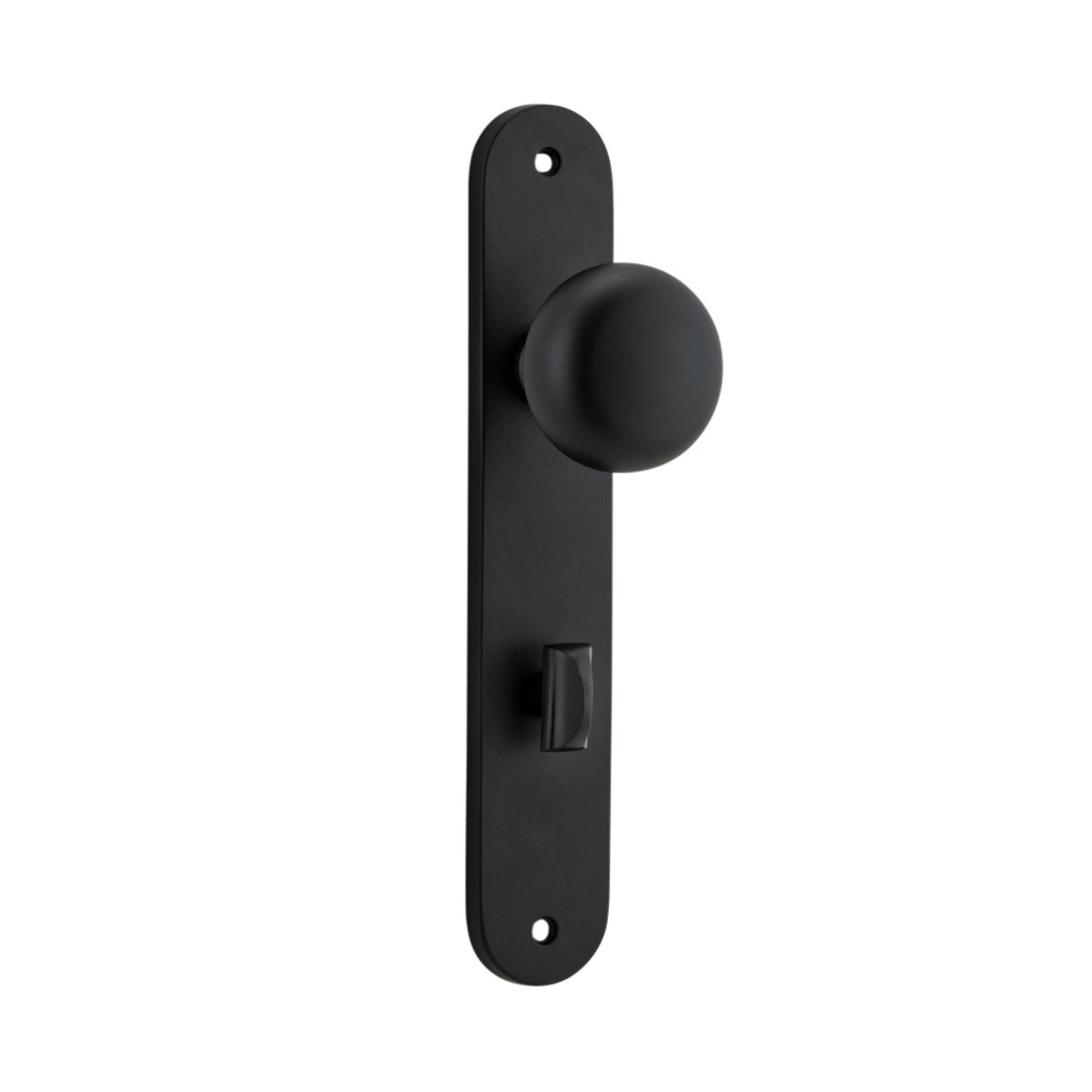 12834P85 - Cambridge Knob - Oval Backplate - Matt Black - Privacy