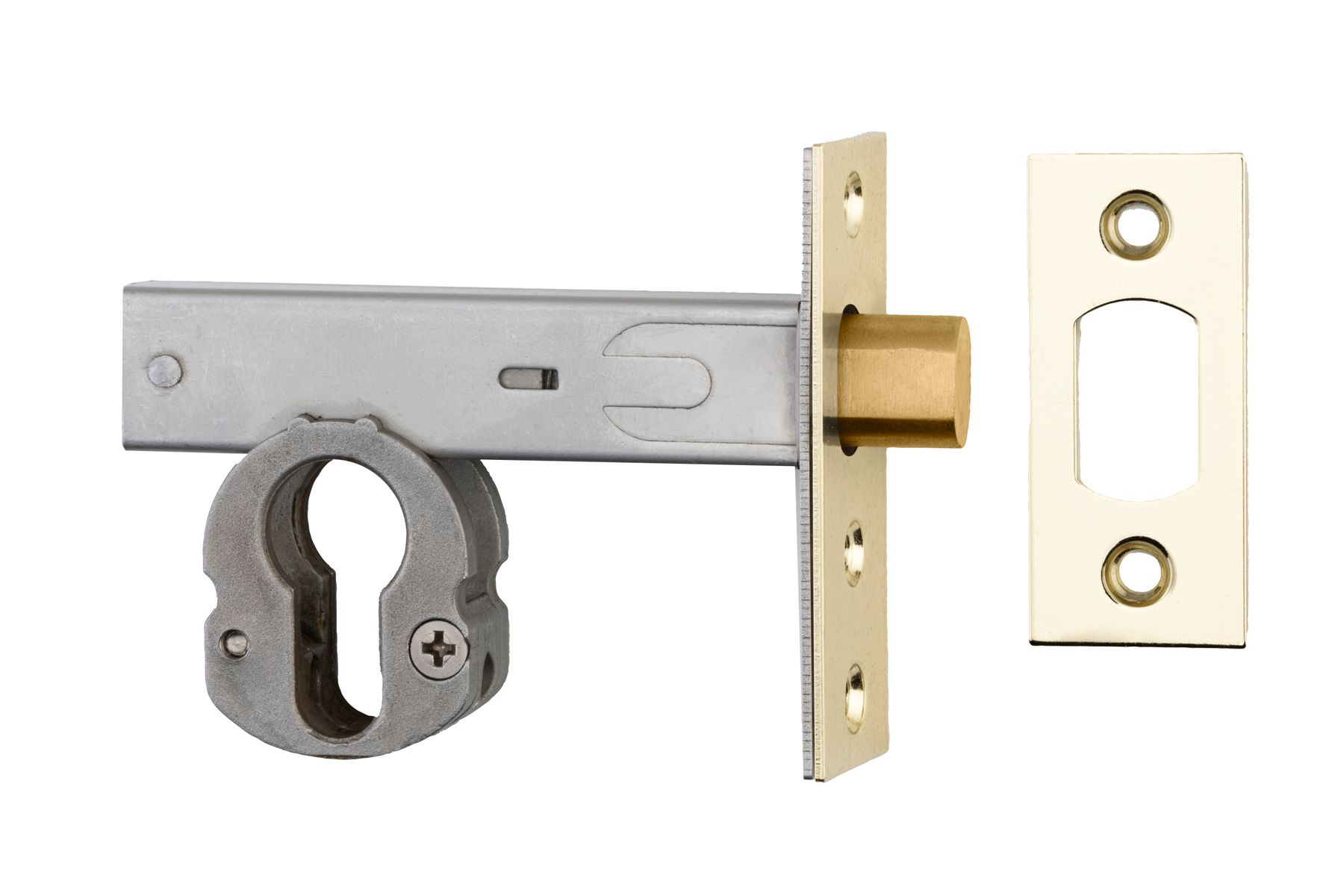22156 - Euro Mortice Deadbolt - 60mm Backset - Polished Brass - Entrance