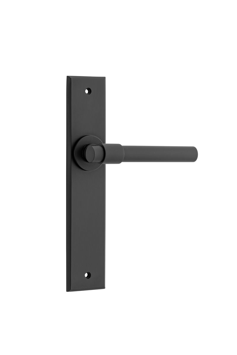 12904 - Helsinki Lever - Chamfered Backplate - Matt Black - Passage