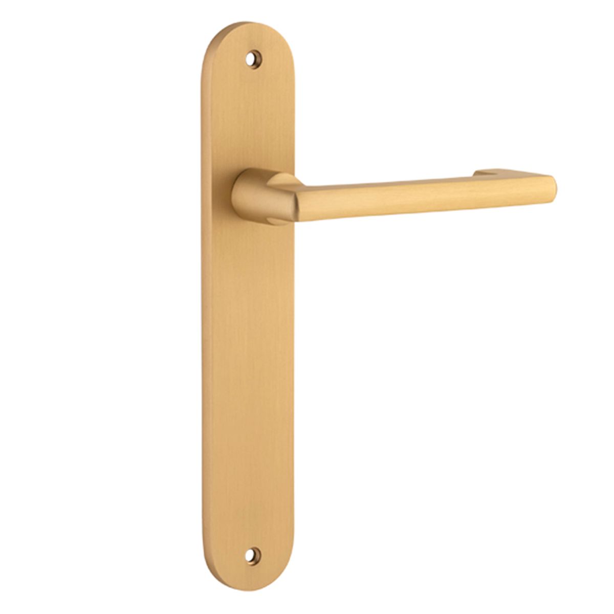 15352 - Baltimore Return Lever - Oval Backplate - Brushed Brass - Passage
