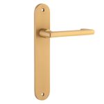 15352 - Baltimore Return Lever - Oval Backplate - Brushed Brass - Passage