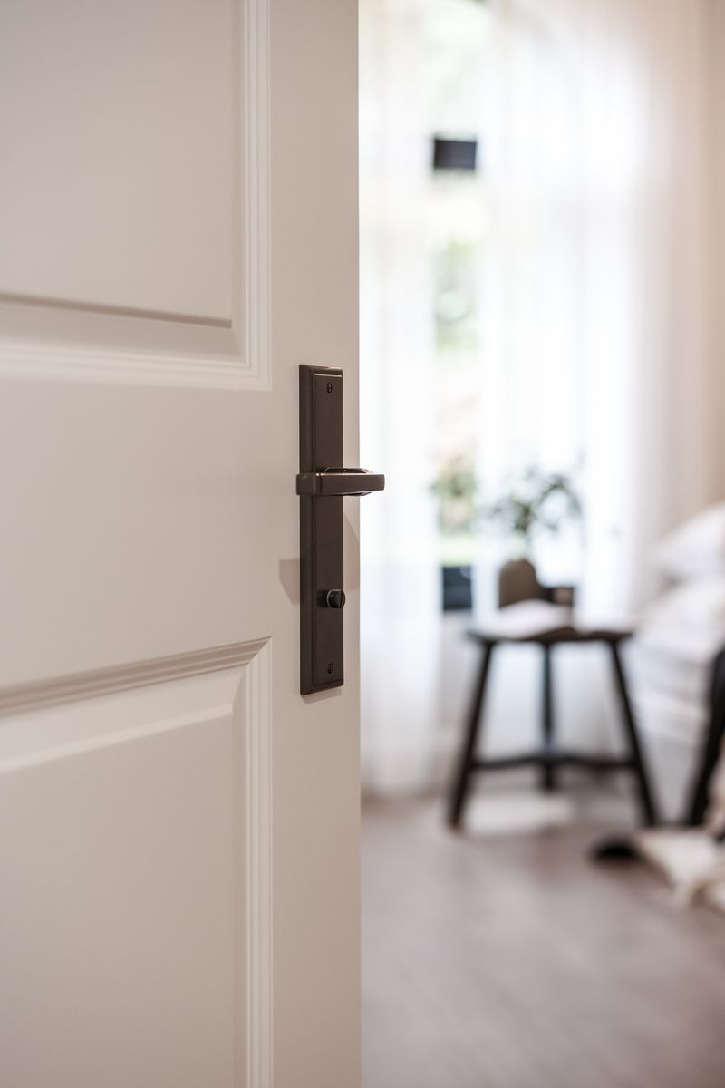 10744P85 - Annecy Lever - Stepped Backplate - Signature Brass - Privacy
