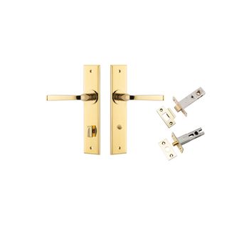 Annecy Lever - Chamfered Backplate Privacy Kit with Privacy Turn