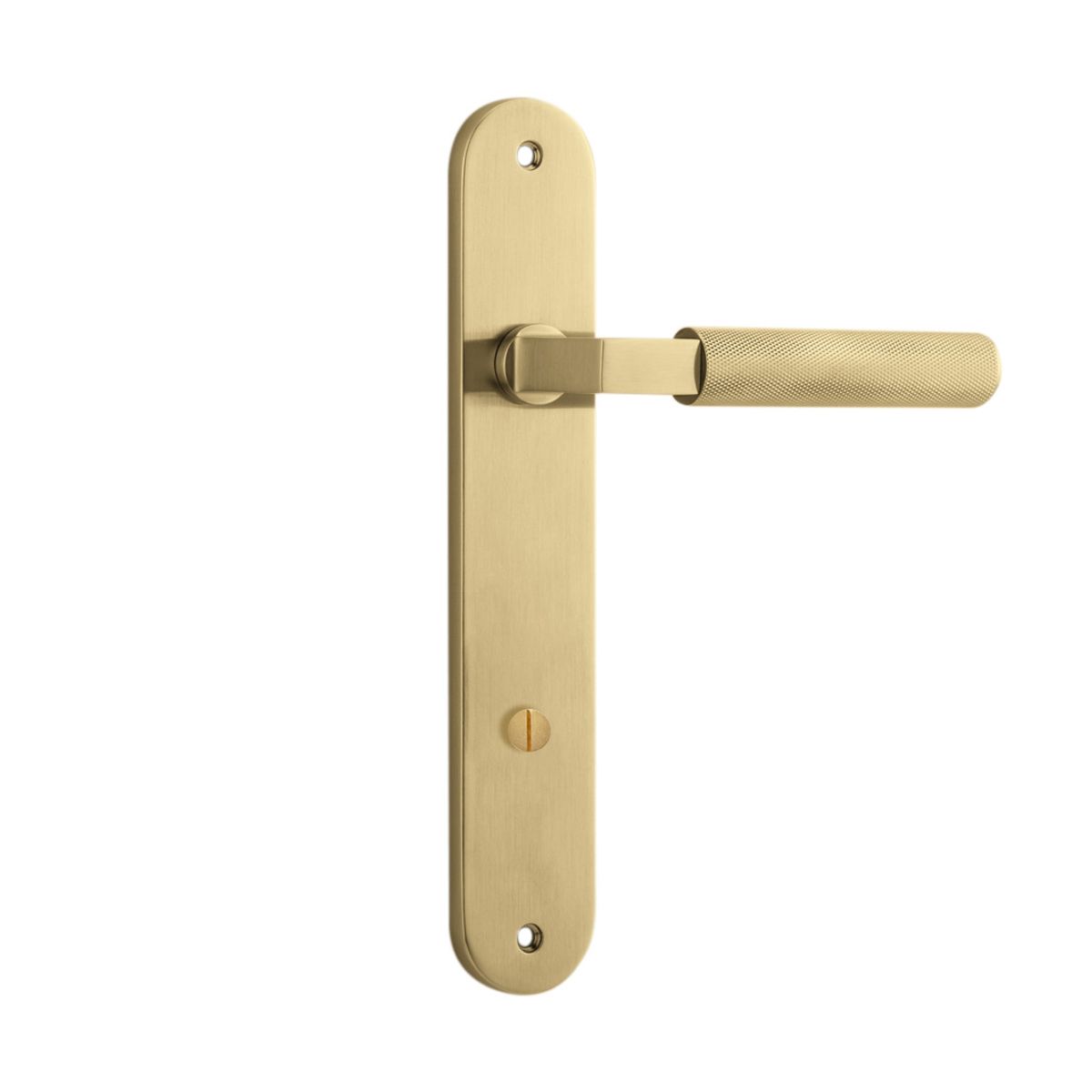 16268P85 - Brunswick Lever - Oval Backplate - Brushed Gold PVD - Privacy