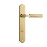 16268P85 - Brunswick Lever - Oval Backplate - Brushed Gold PVD - Privacy