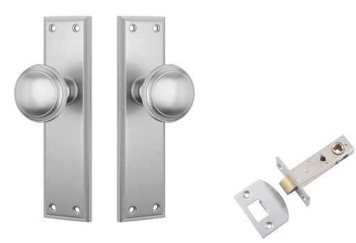 Milton Door Knob - Long Backplate Passage Set