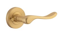 20796KIBPRIV60 - Stirling Lever - Round Rose (Inbuilt Privacy) - Brushed Brass - Privacy