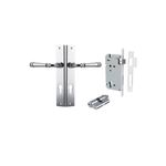 11706KENTR60KK - Verona Lever - Rectangular Backplate Entrance Kit with High Security Lock - Polished Chrome - Entrance