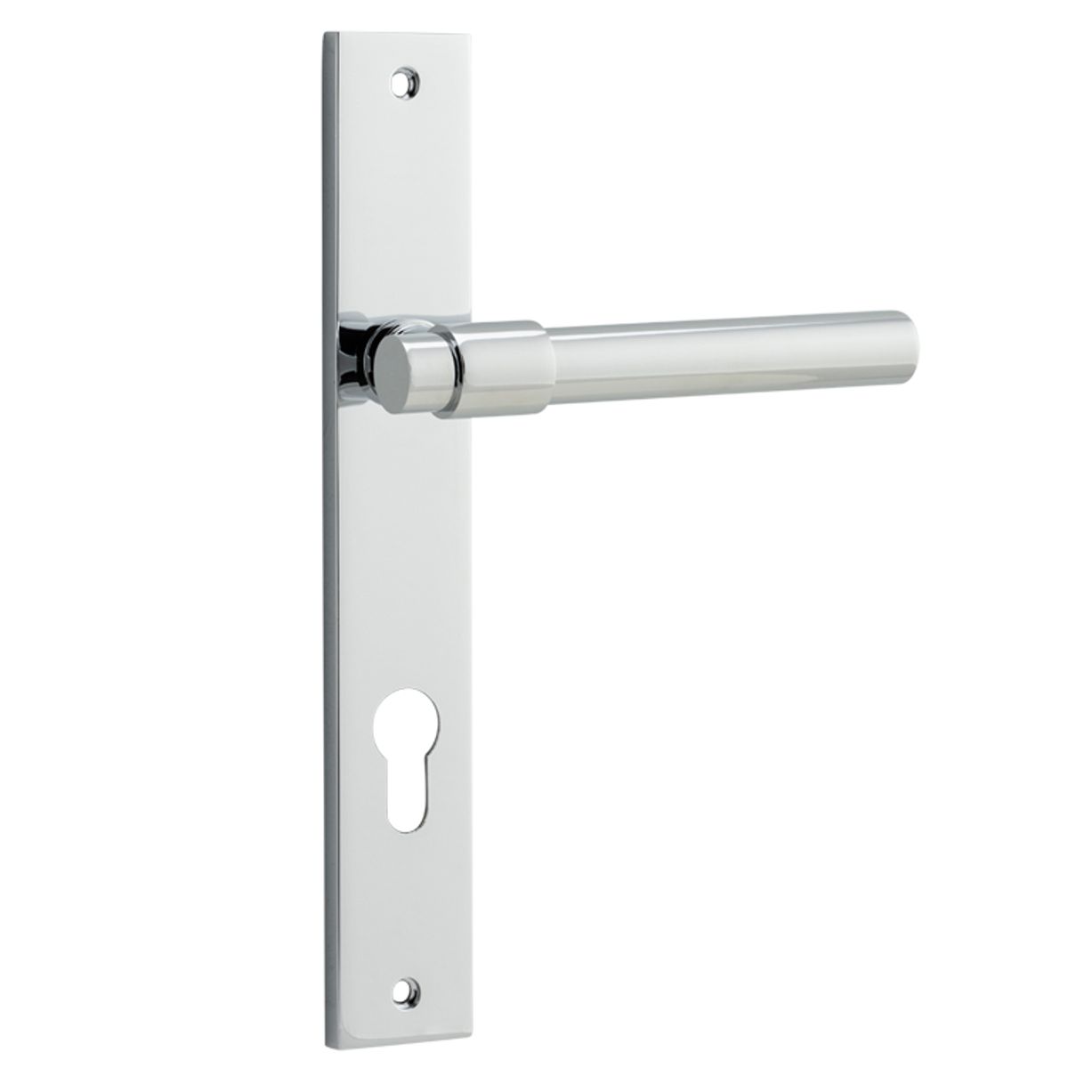11896E85 - Helsinki Lever - Rectangular Backplate - Polished Chrome - Entrance