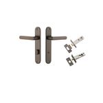10864KPRIV60 - Osaka Lever - Oval Backplate Privacy Kit with Privacy Turn - Signature Brass - Privacy