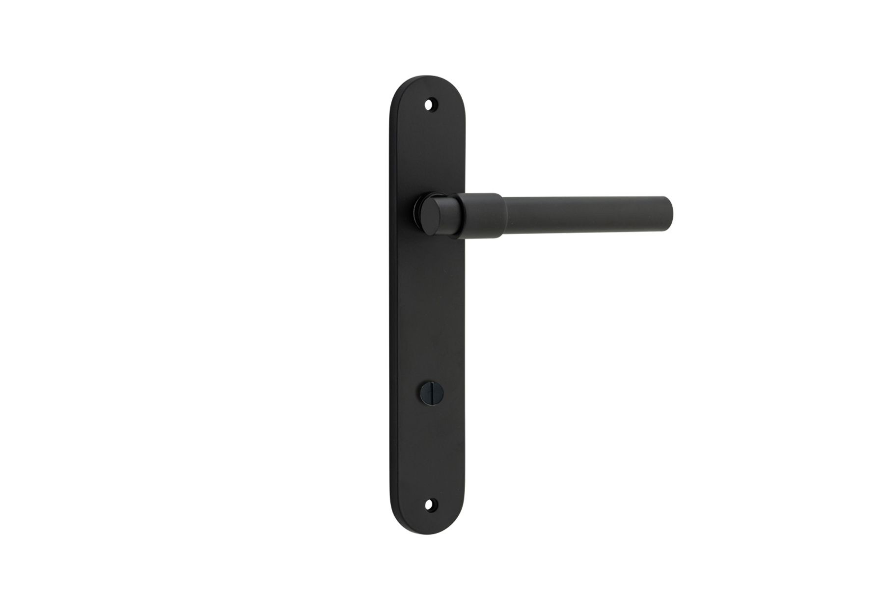 12900P85 - Helsinki Lever - Oval Backplate - Matt Black - Privacy