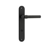 12900P85 - Helsinki Lever - Oval Backplate - Matt Black - Privacy