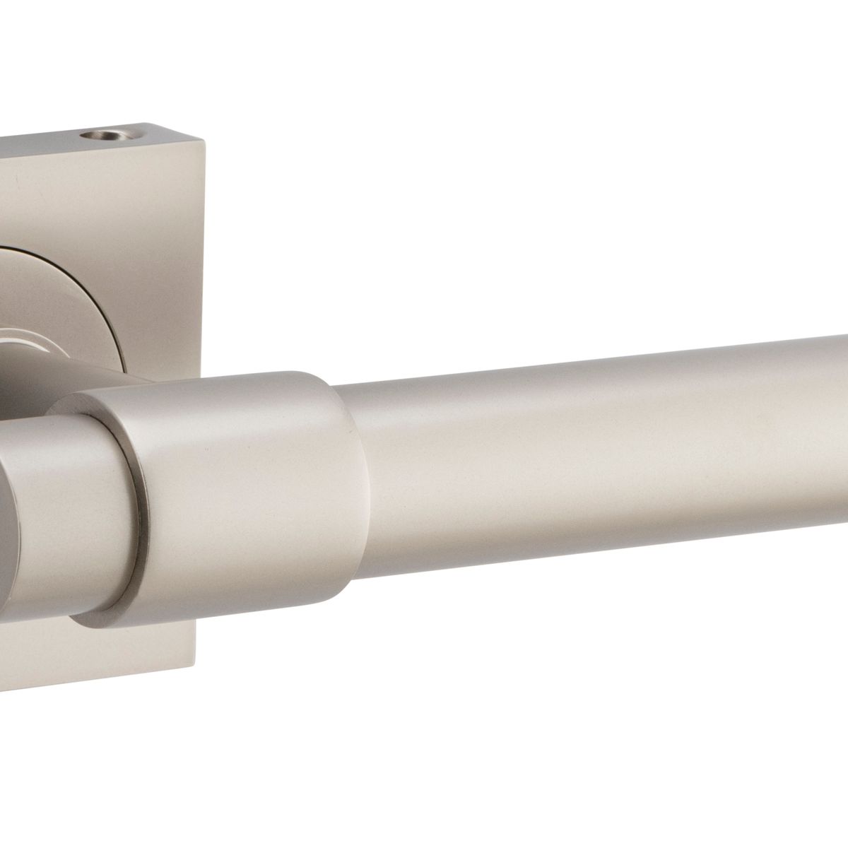 21209KIBPRIV60 - Helsinki Lever - Square Rose (Inbuilt Privacy) - Satin Nickel - Privacy