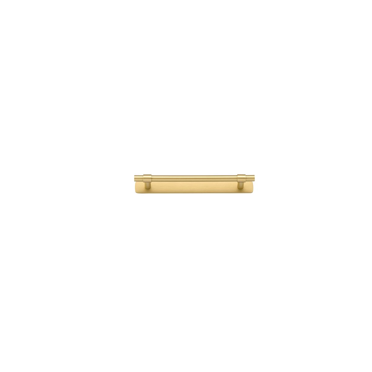 17153B - Helsinki Cabinet Pull with Backplate- CTC160mm - Brushed Gold PVD