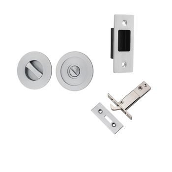 Round Sliding Door Pull Privacy Kit with Inbuilt Privacy Turn