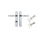 11768KPRIV60 - Brunswick Lever - Oval Backplate Privacy Kit - Polished Chrome - Privacy