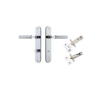 Brunswick Lever - Oval Backplate Privacy Kit