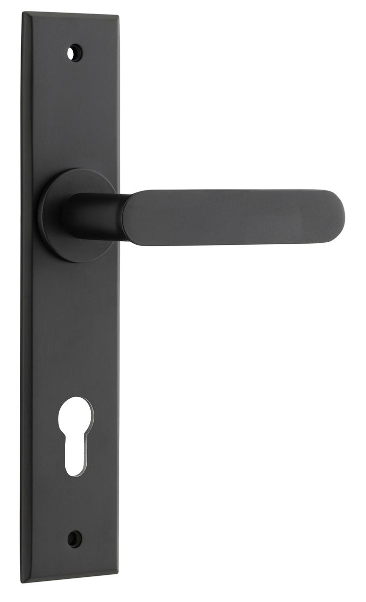 12784E85 - Bronte Lever - Chamfered Backplate - Matt Black - Entrance