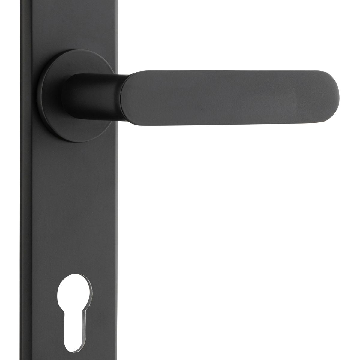 12784E85 - Bronte Lever - Chamfered Backplate - Matt Black - Entrance