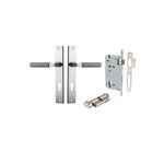 14752KENTR60KT - Brunswick Lever - Rectangular Backplate Entrance Kit with High Security Lock - Satin Nickel - Entrance