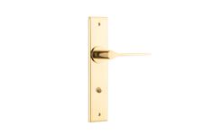 10258 - Como Lever - Chamfered Backplate - Polished Brass - Passage