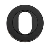 20063 - Oval Escutcheon -  Round - Matt Black
