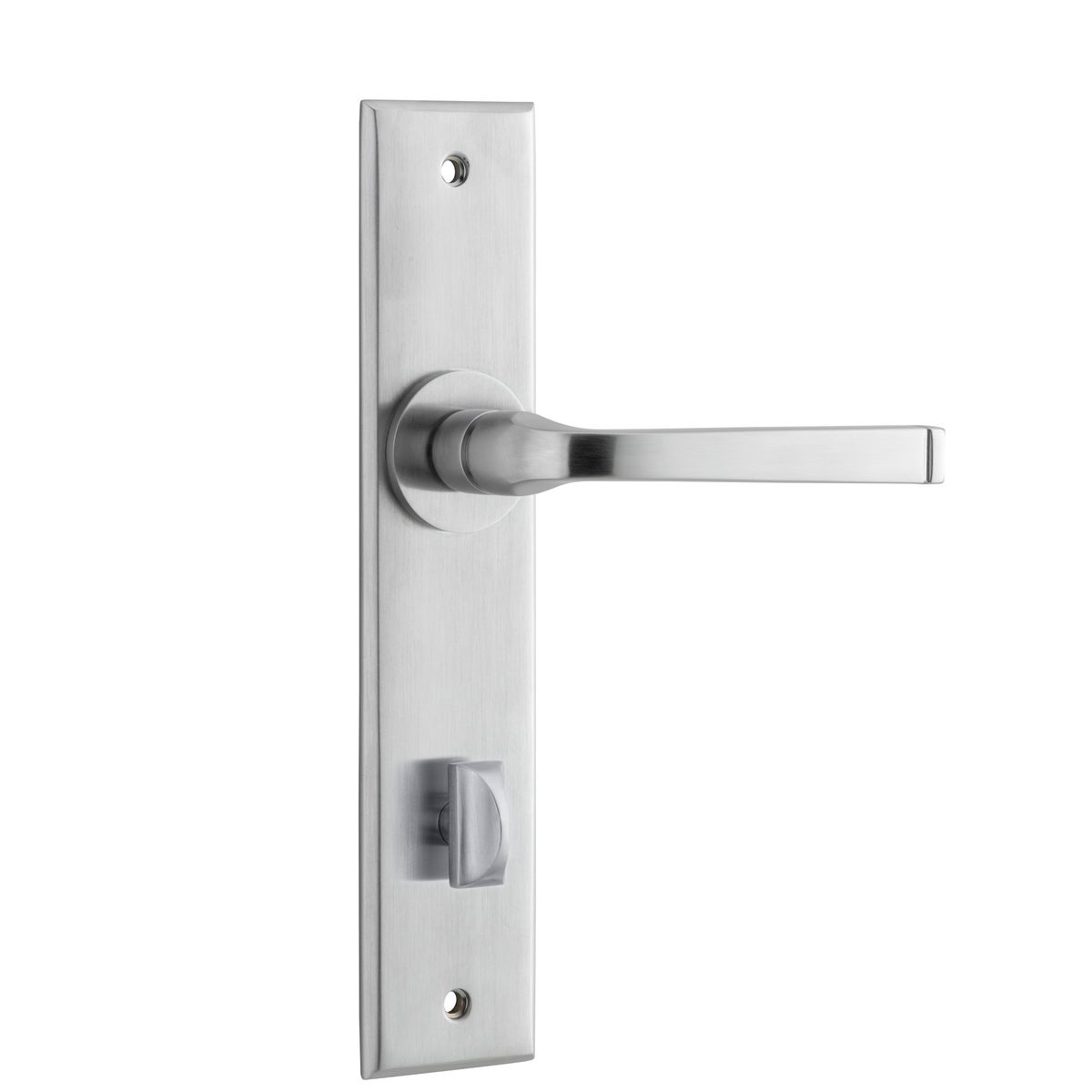 12288P85 - Annecy Lever - Chamfered Backplate - Brushed Chrome - Privacy