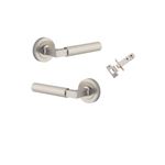 0359KPASS60 - Brunswick Lever - Round Rose Passage Kit - Satin Nickel - Passage