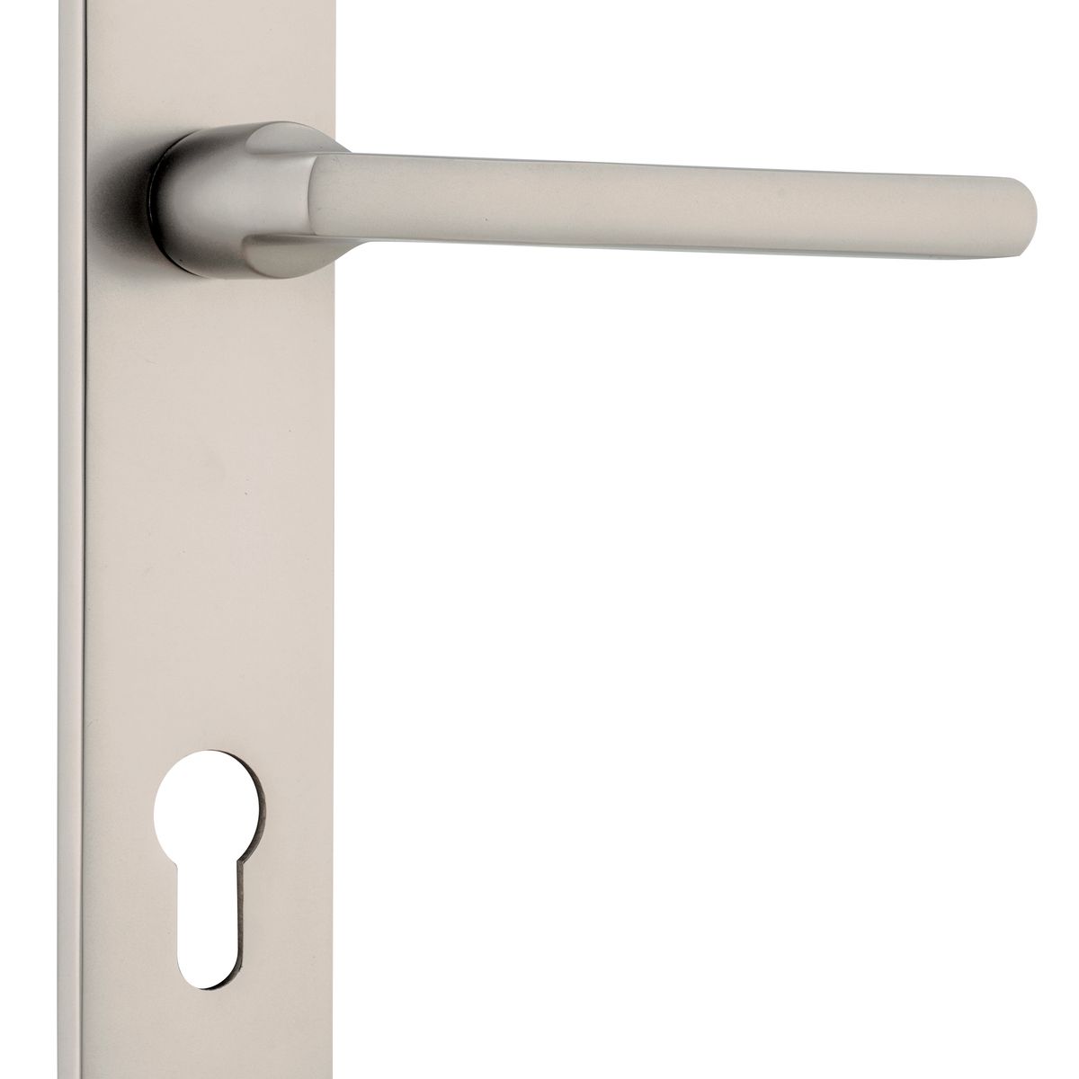 14726E85 - Baltimore Lever - Oval Backplate - Satin Nickel - Entrance