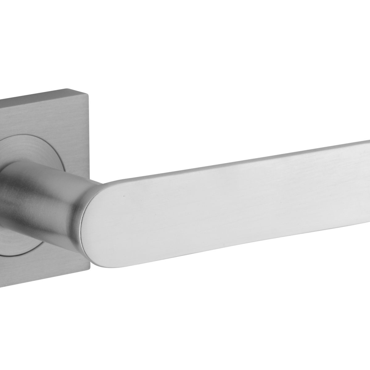 0405 - Bronte Lever - Square Rose - Brushed Chrome - Passage