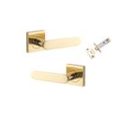 0400KPASS60 - Bronte Lever - Round Rose Passage Kit - Polished Brass - Passage