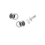 0204KPASS60 - Cambridge Knob - Round Rose Passage Kit - Polished Chrome - Passage