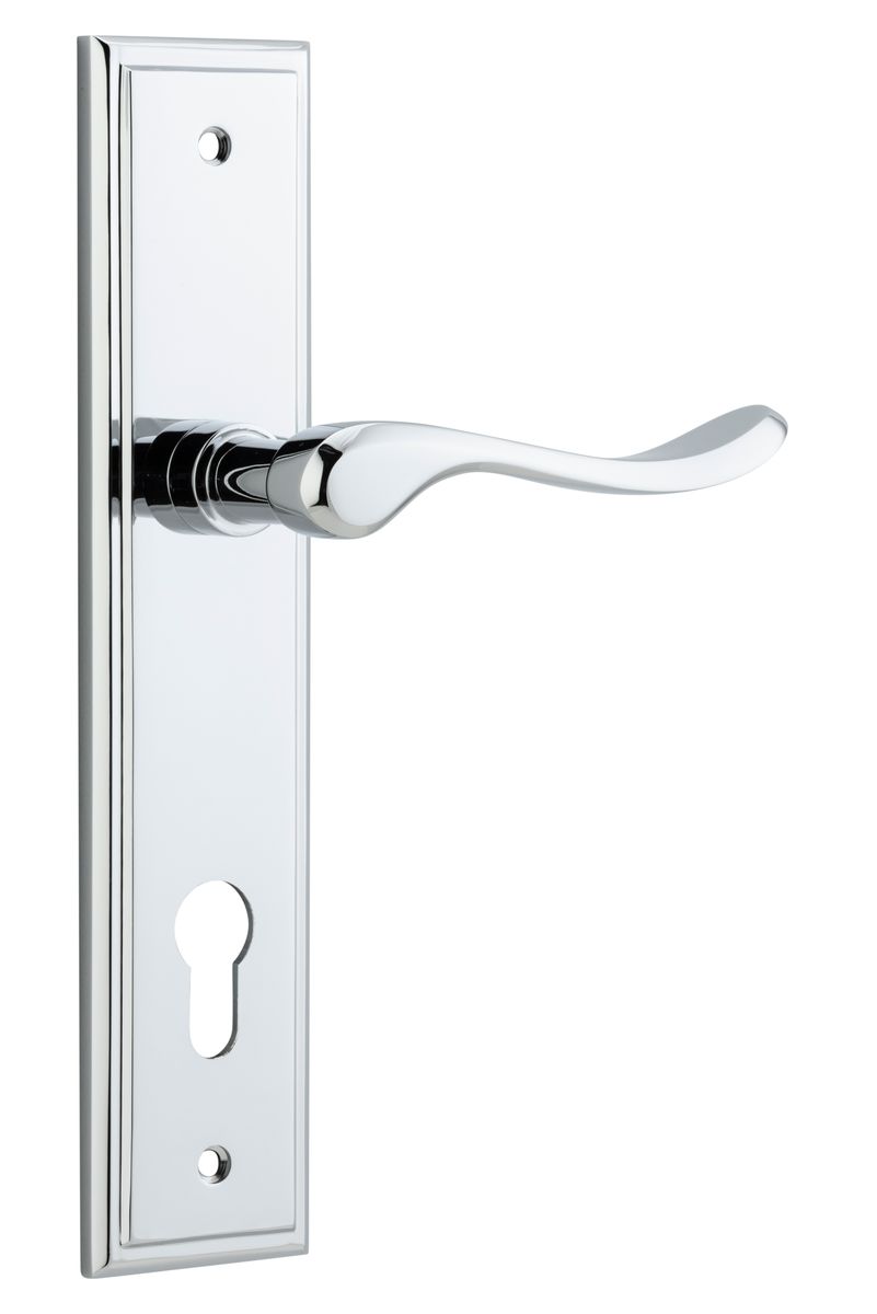 11926E85 - Stirling Lever - Stepped Backplate - Polished Chrome - Entrance