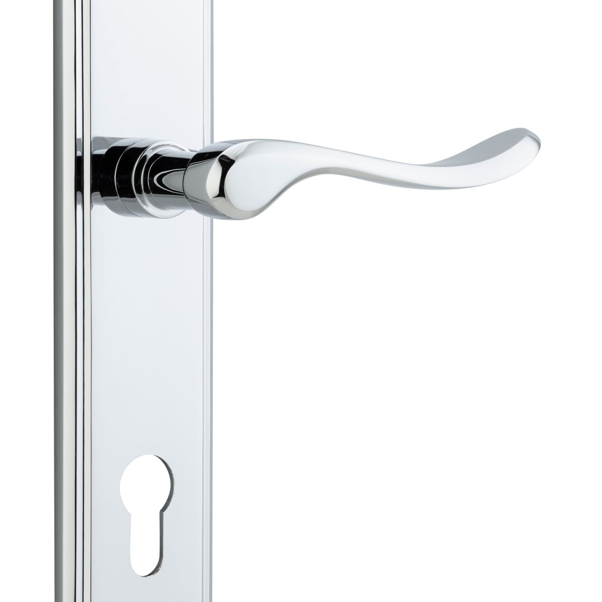 11926E85 - Stirling Lever - Stepped Backplate - Polished Chrome - Entrance