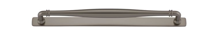 16940B - Sarlat Cabinet Pull with Backplate - CTC320mm - Graphite PVD