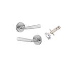 20805KIBPRIV60 - Copenhagen Lever - Round Rose (Inbuilt Privacy) - Brushed Chrome - Privacy