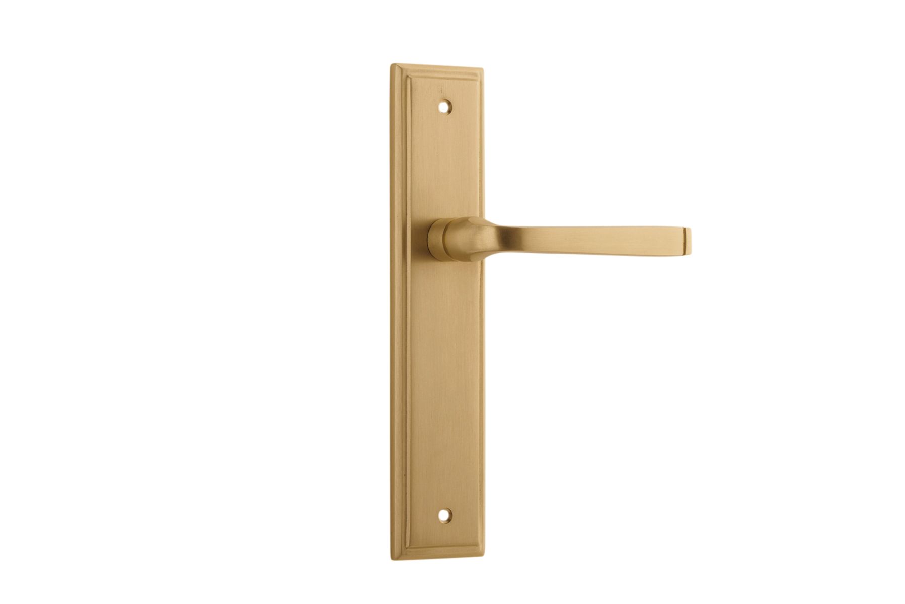 15244 - Annecy Lever - Stepped Backplate - Brushed Brass - Passage
