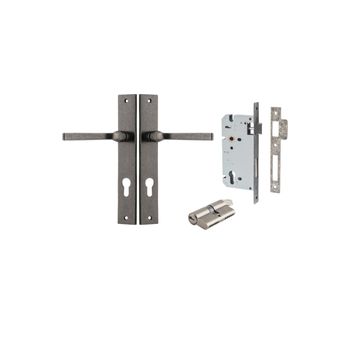 Annecy Lever - Rectangular Backplate Entrance Kit with High Security Lock