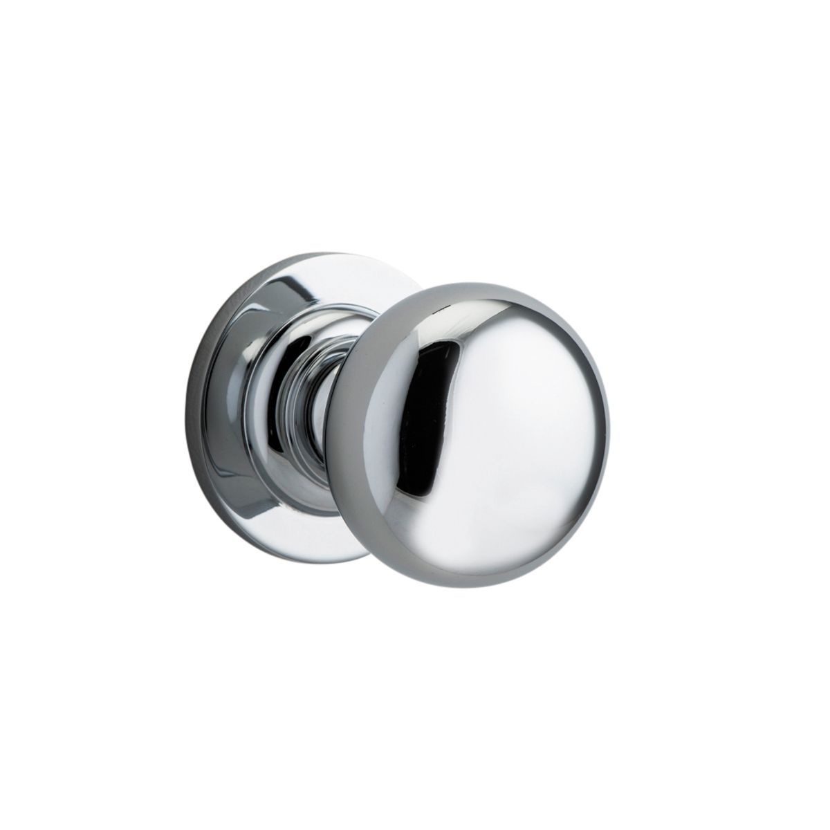 0204 - Cambridge Knob - Round Rose - Polished Chrome - Passage