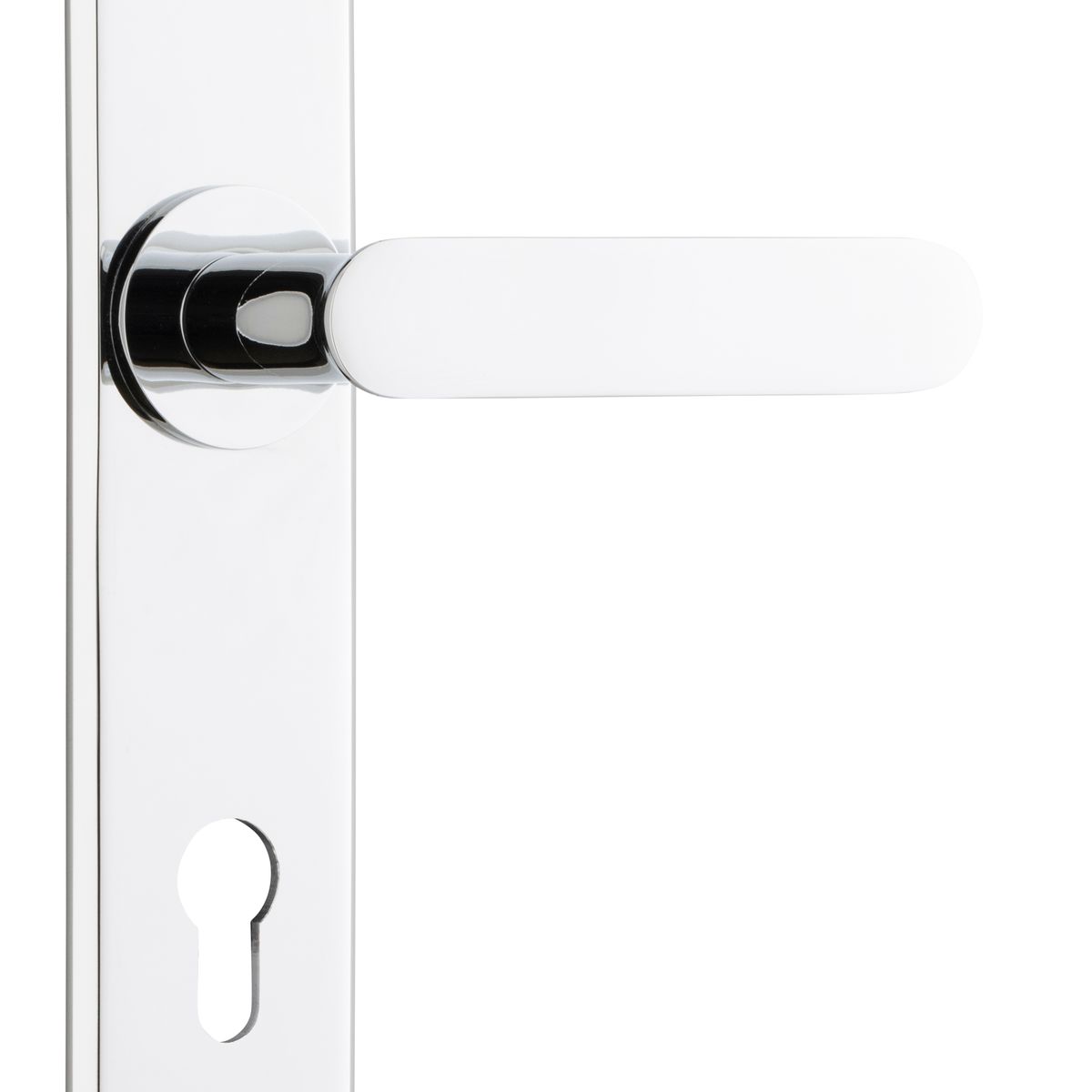 11784E85 - Bronte Lever - Chamfered Backplate - Polished Chrome - Entrance