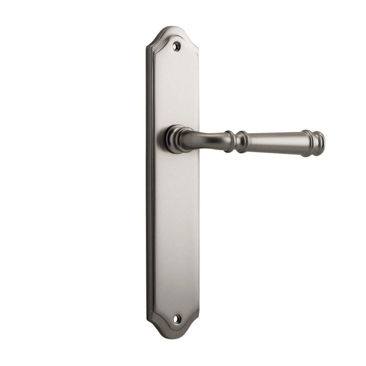 14718 - Verona Lever - Shouldered Backplate - Satin Nickel - Passage