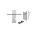 12200KENTR60KT - Sarlat Lever - Rectangular Backplate Entrance Kit with High Security Lock - Brushed Chrome - Entrance