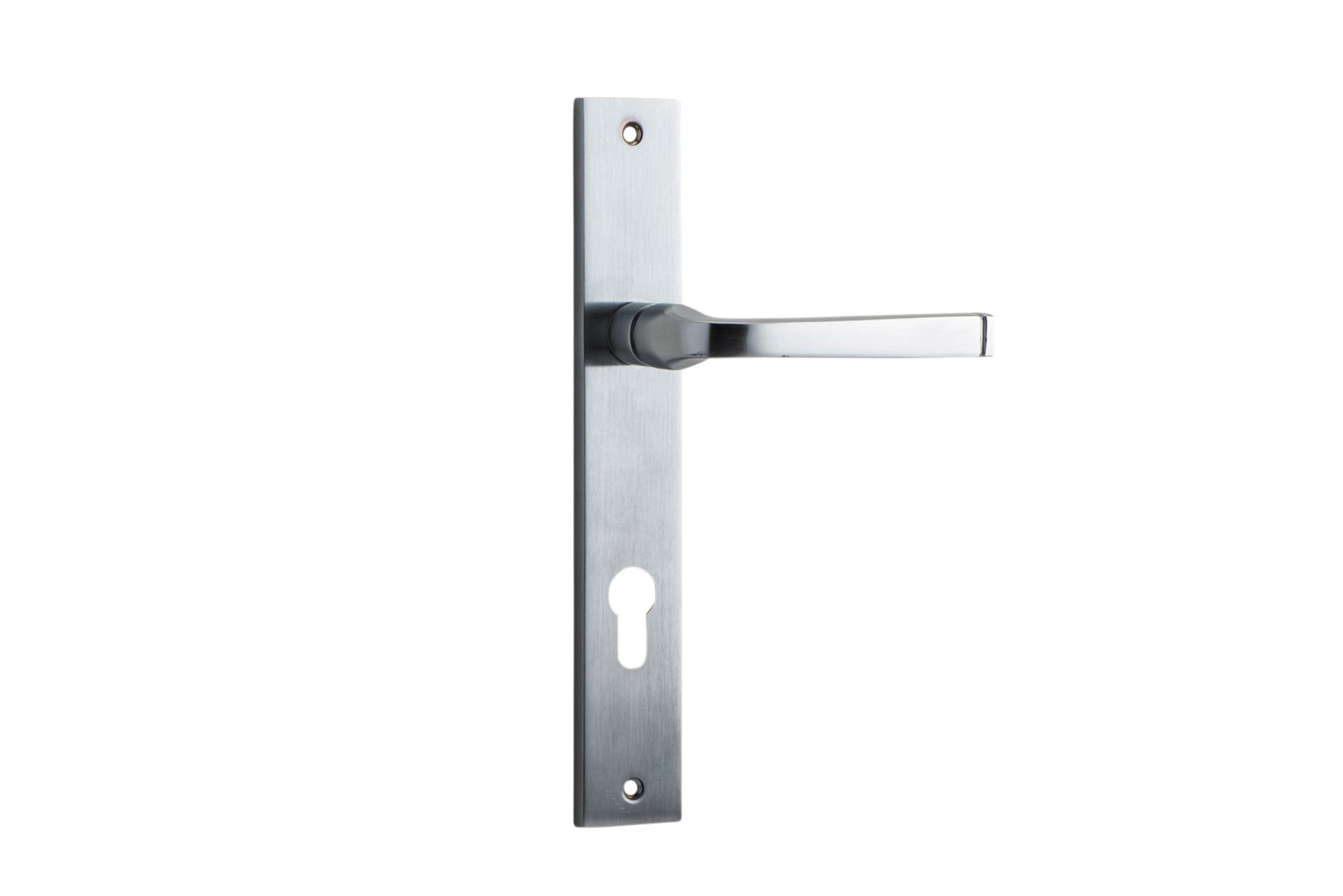 12208E85 - Annecy Lever - Rectangular Backplate - Brushed Chrome - Entrance